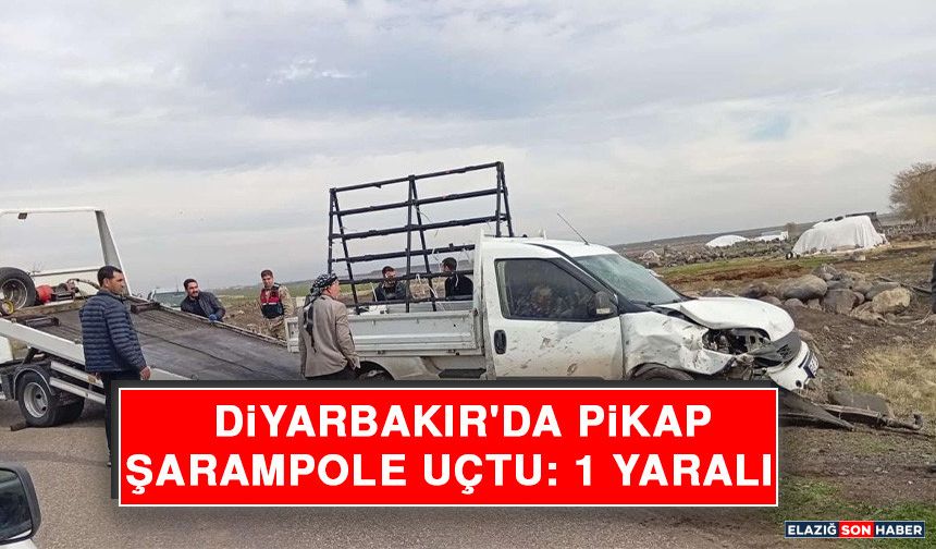 Diyarbakır'da Pikap Şarampole Uçtu: 1 Yaralı