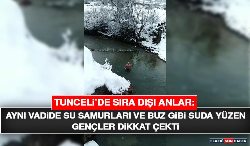 Tunceli’de Sıra Dışı Anlar: Aynı Vadide Su Samurları ve Buz Gibi Suda Yüzen Gençler Dikkat Çekti
