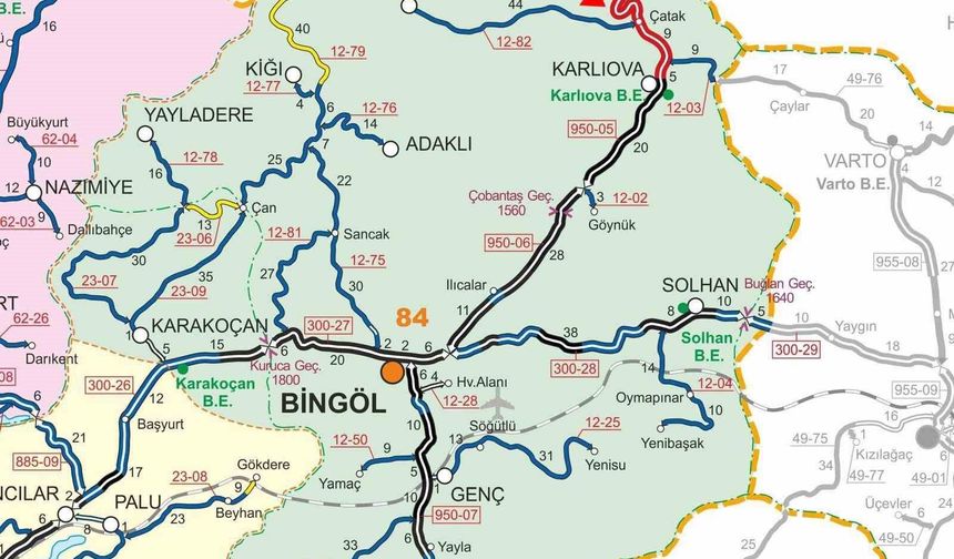 Bingöl-Erzurum karayolu tır trafiğine kapandı