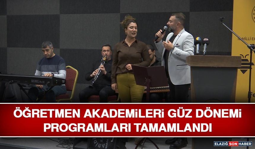 Öğretmen Akademileri Güz Dönemi Programları Tamamlandı
