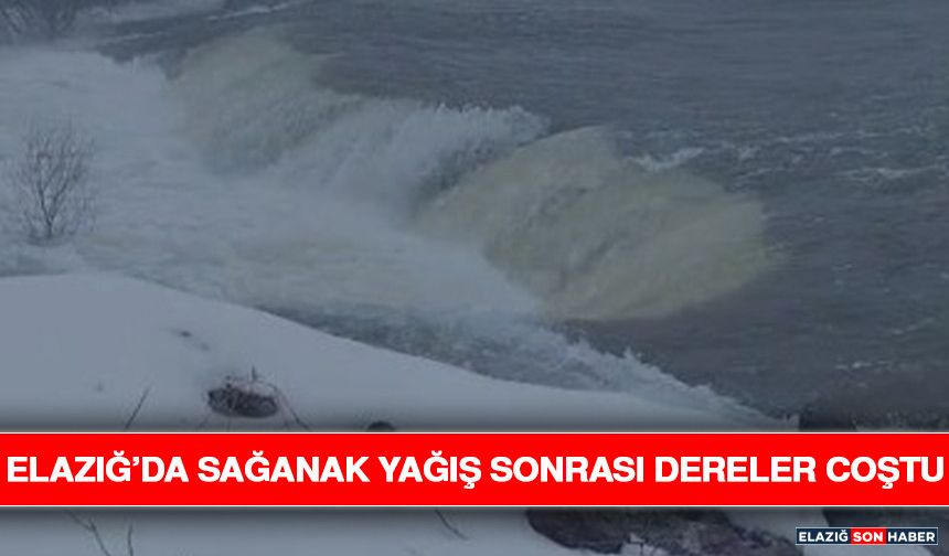 Elazığ’da Sağanak Yağış Sonrası Dereler Coştu