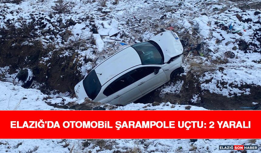 Elazığ'da Otomobil Şarampole Uçtu: 2 Yaralı