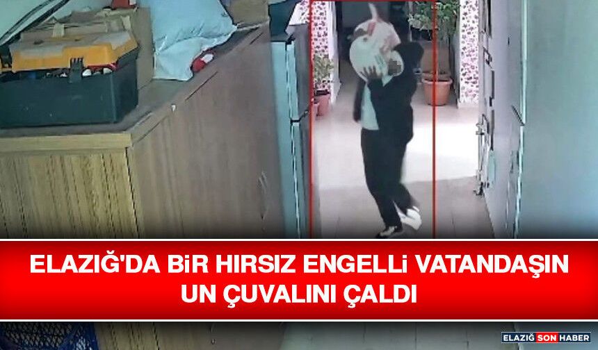 Elazığ'da Bir Hırsız Engelli Vatandaşın Un Çuvalını Çaldı