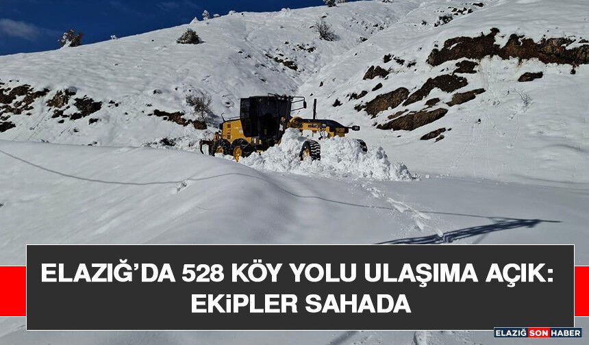 Elazığ’da 528 Köy Yolu Ulaşıma Açık: Ekipler Sahada