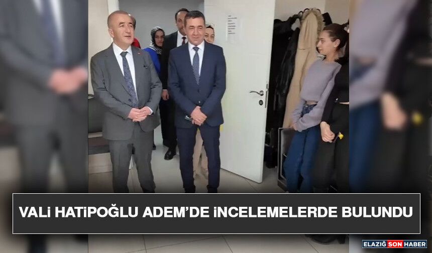 Vali Hatipoğlu ADEM’de İncelemelerde Bulundu