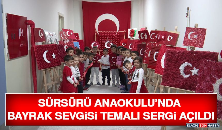 Sürsürü Anaokulu’nda Bayrak Sevgisi Temalı Sergi Açıldı