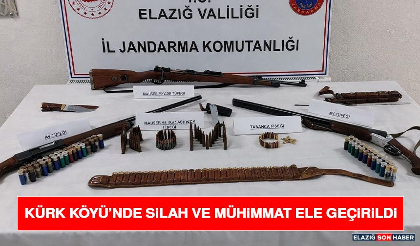 Kürk Köyü’nde Silah ve Mühimmat Ele Geçirildi