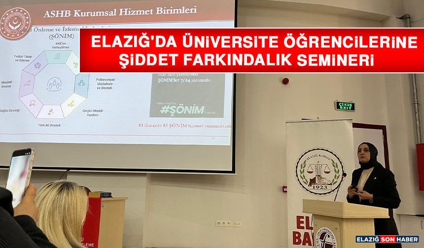 Elazığ'da Üniversite Öğrencilerine Şiddet Farkındalık Semineri