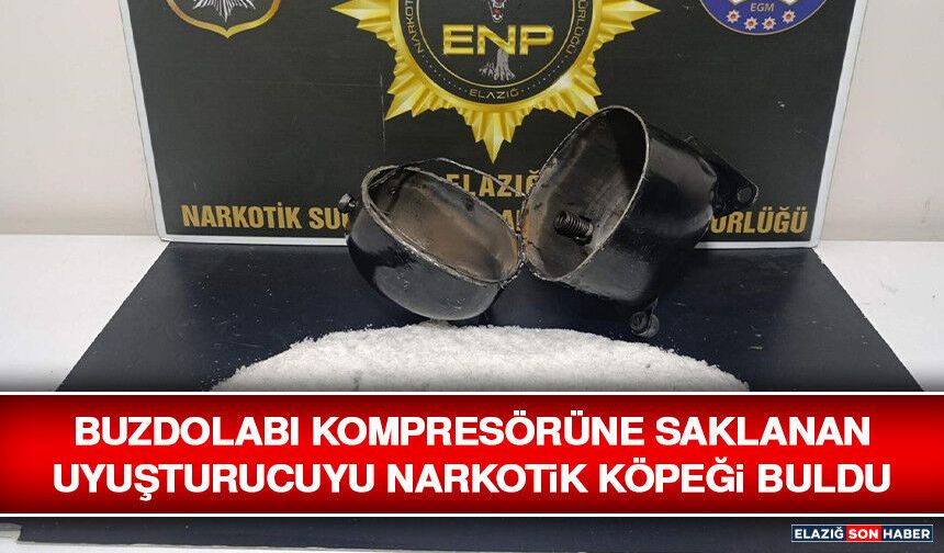 Buzdolabı Kompresörüne Saklanan Uyuşturucuyu Narkotik Köpeği Buldu