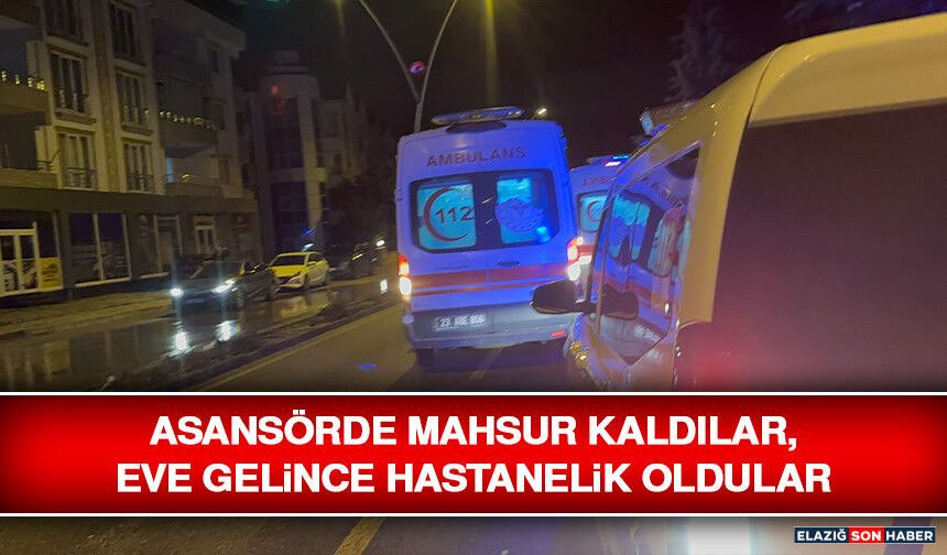 Asansörde Mahsur Kaldılar, Eve Gelince Hastanelik Oldular