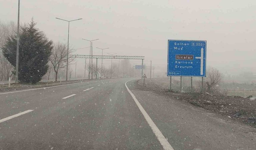 Bingöl'de kar yağışı başladı