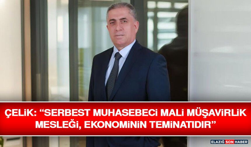 Çelik: “Serbest Muhasebeci Mali Müşavirlik Mesleği, Ekonominin Teminatıdır”