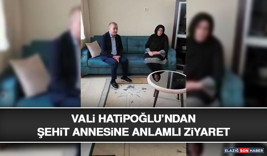 Vali Hatipoğlu’ndan Şehit Annesine Anlamlı Ziyaret