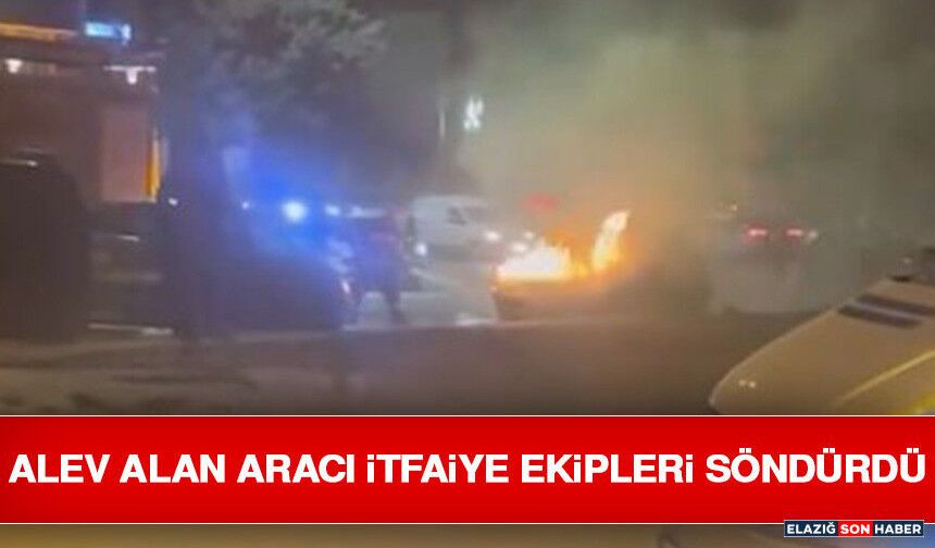 Alev Alan Aracı İtfaiye Ekipleri Söndürdü