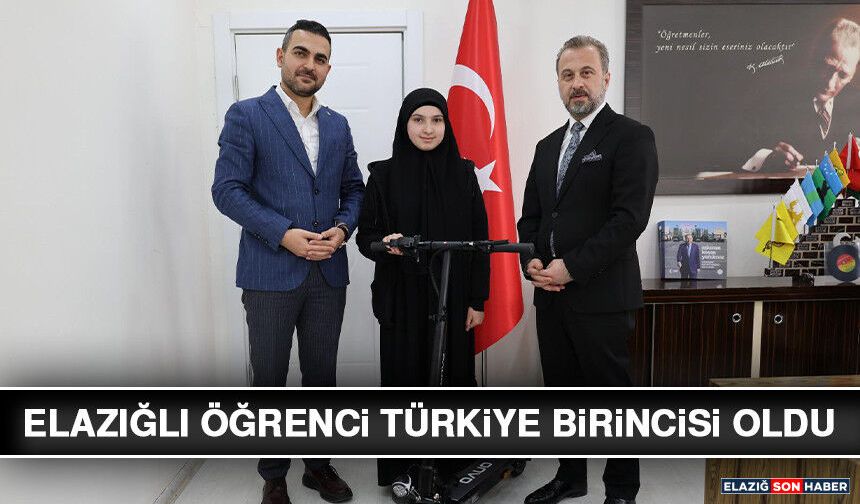 Elazığlı Öğrenci Türkiye Birincisi Oldu
