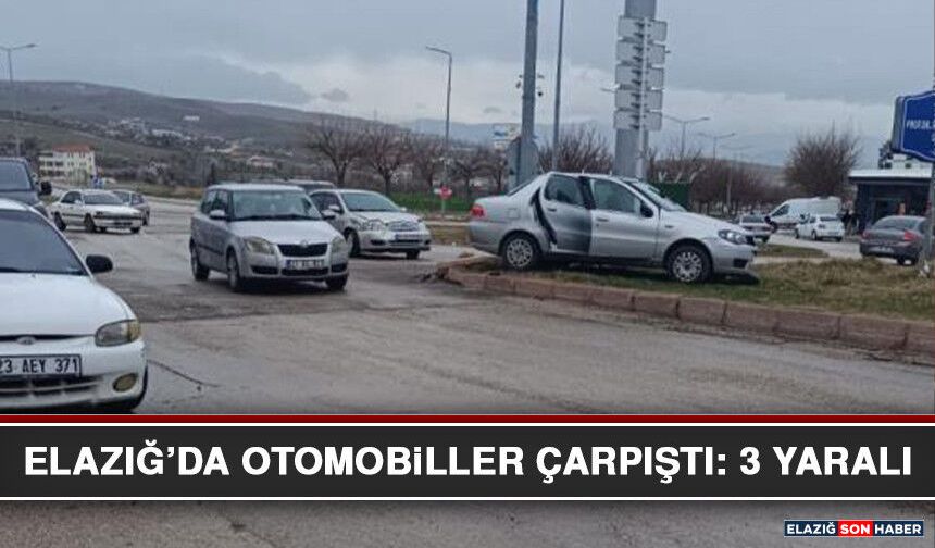 Elazığ’da Otomobiller Çarpıştı: 3 Yaralı