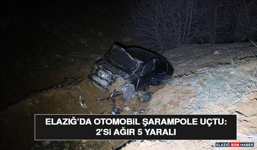 Elazığ’da Otomobil Şarampole Uçtu: 2’si Ağır 5 Yaralı
