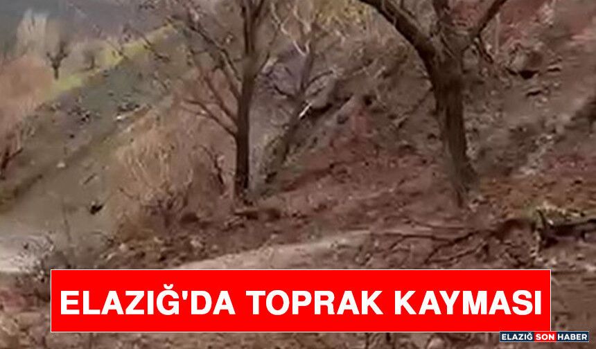 Elazığ'da Toprak Kayması