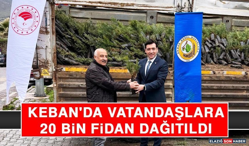 Keban'da Vatandaşlara 20 Bin Fidan Dağıtıldı