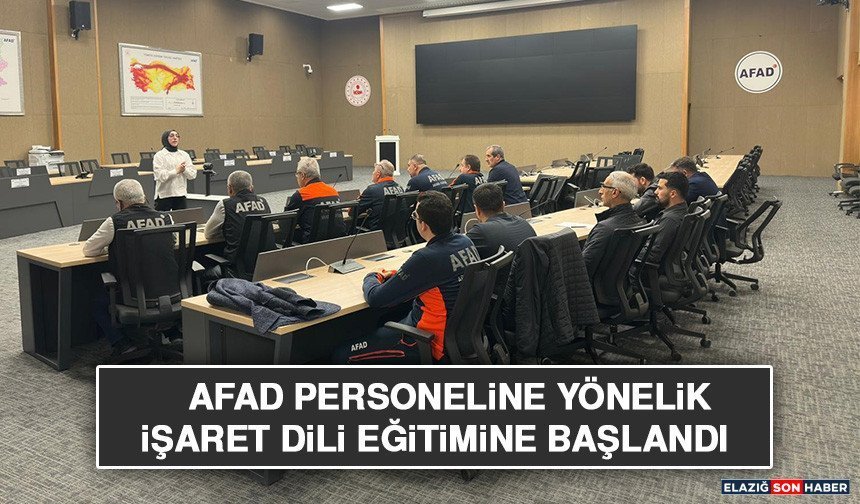 AFAD Personeline Yönelik İşaret Dili Eğitimine Başlandı