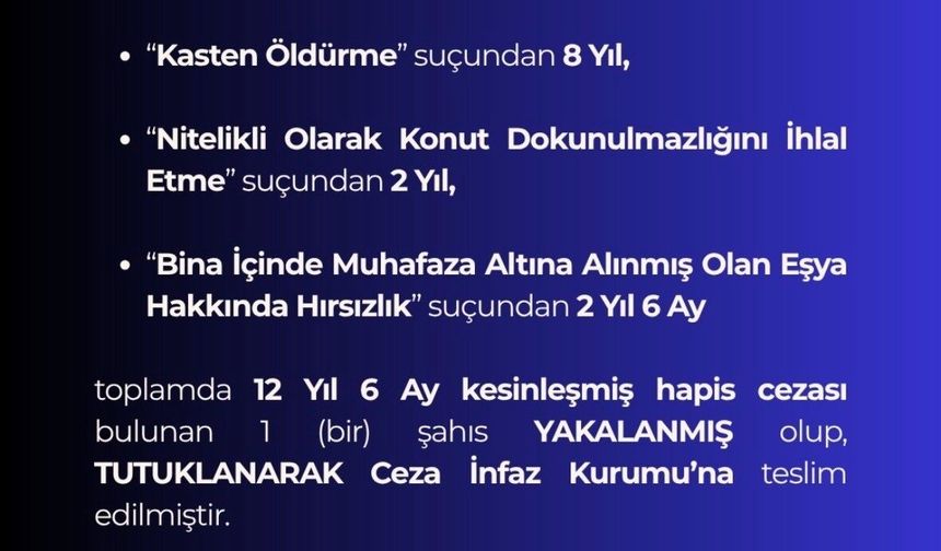 Bingöl'de hapis cezası bulunan şahıs yakalandı