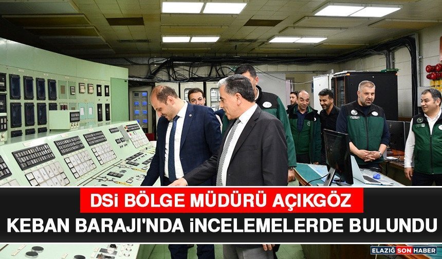 DSİ Bölge Müdürü Açıkgöz Keban Barajı'nda İncelemelerde Bulundu