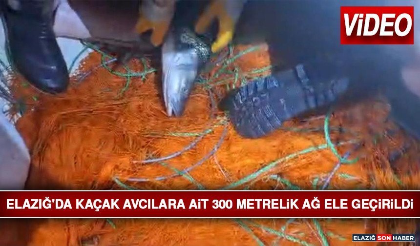 Elazığ'da Kaçak Avcılara Ait 300 Metrelik Ağ Ele Geçirildi