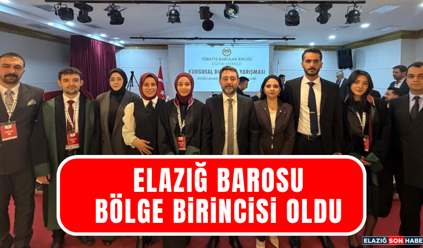 Elazığ Barosu Bölge Birincisi Oldu