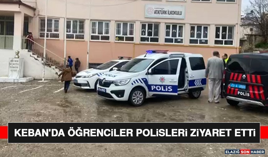Keban'da Öğrenciler Polisleri Ziyaret Etti