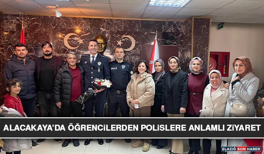 Alacakaya’da Öğrencilerden Polislere Anlamlı Ziyaret