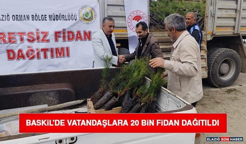 Baskil'de Vatandaşlara 20 Bin Fidan Dağıtıldı