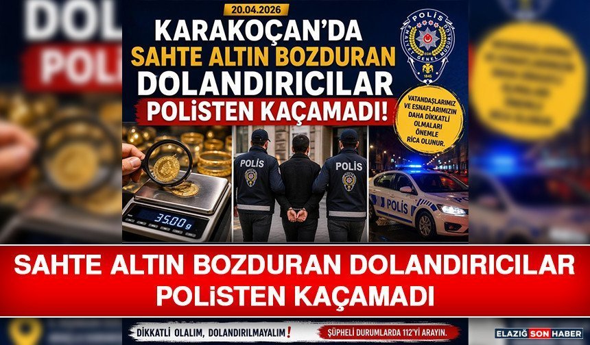 Sahte Altın Bozduran Dolandırıcılar Polisten Kaçamadı