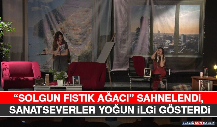 “Solgun Fıstık Ağacı” Sahnelendi, Sanatseverler Yoğun İlgi Gösterdi