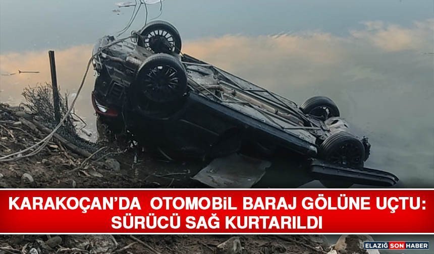 Karakoçan’da Otomobil Baraj Gölüne Uçtu: Sürücü Sağ Kurtarıldı