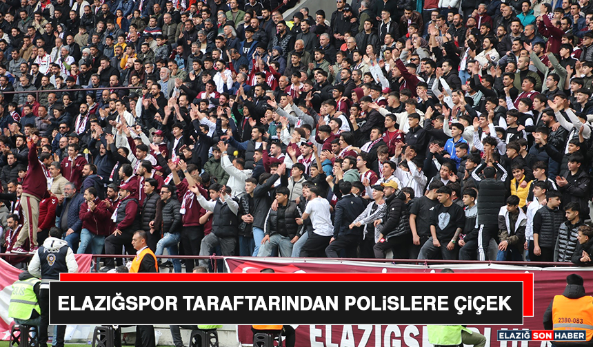 Elazığspor Taraftarından Polislere Çiçek
