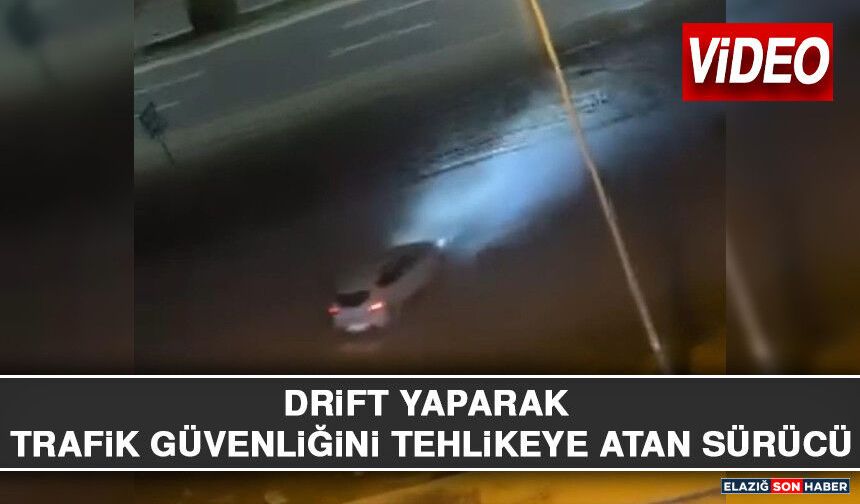 Drift Yaparak Trafik Güvenliğini Tehlikeye Atan Sürücü Kamerada