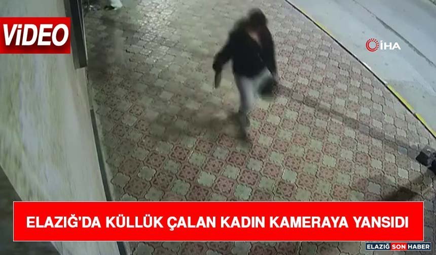 Elazığ'da Küllük Çalan Kadın Kameraya Yansıdı