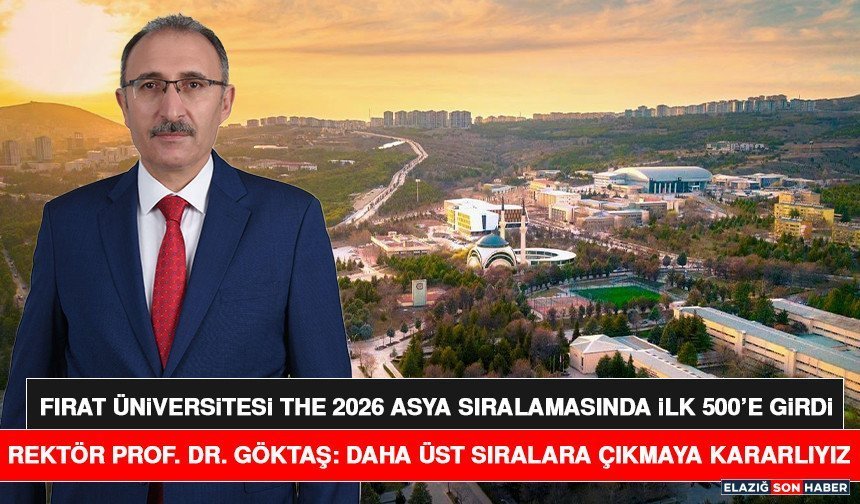 Fırat Üniversitesi The 2026 Asya Sıralamasında İlk 500’e Girdi