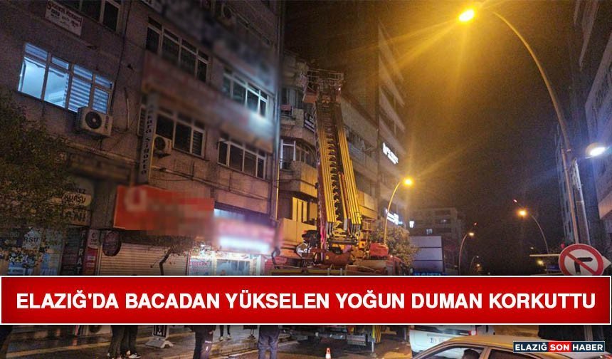Elazığ'da Bacadan Yükselen Yoğun Duman Korkuttu