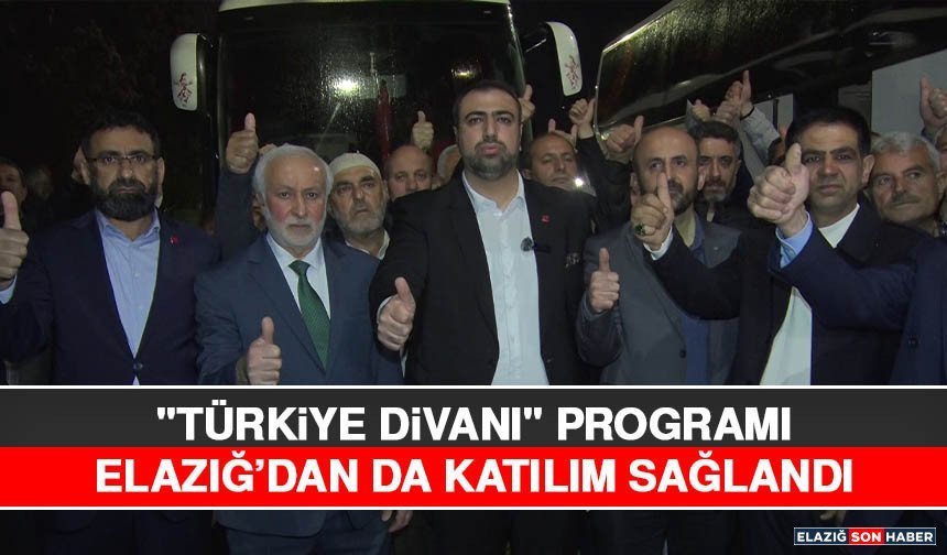 "Türkiye Divanı" Programı Elazığ’dan Da Katılım Sağlandı