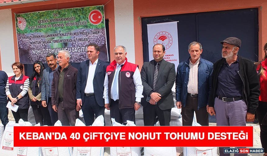 Keban'da 40 Çiftçiye Nohut Tohumu Desteği
