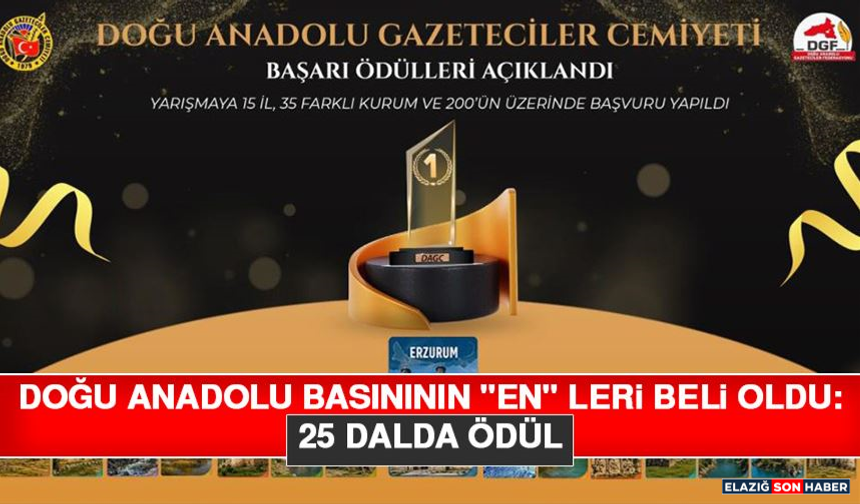 Doğu Anadolu Basınının "En" leri Beli Oldu: 25 Dalda Ödül