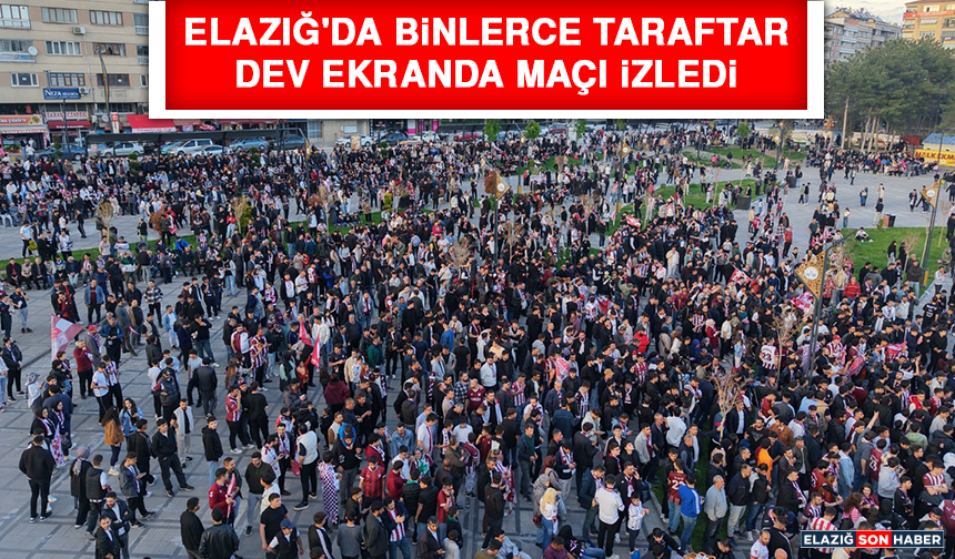 Elazığ'da Binlerce Taraftar, Dev Ekranda Maçı İzledi
