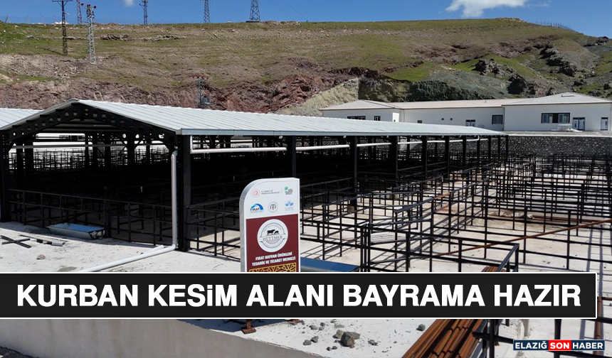 Kurban Kesim Alanı Bayrama Hazır