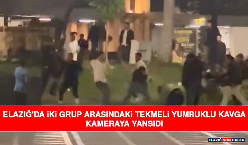 Elazığ'da İki Grup Arasındaki Tekmeli Yumruklu Kavga Kameraya Yansıdı