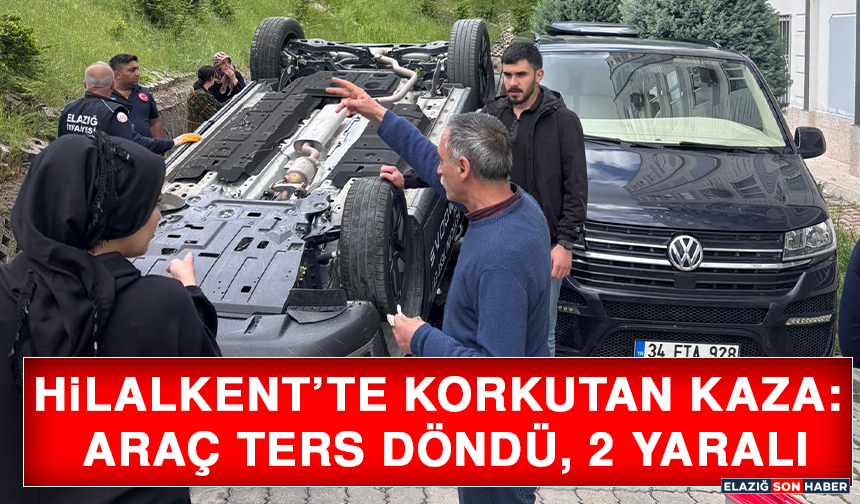Hilalkent’te Korkutan Kaza: Araç Ters Döndü, 2 Yaralı