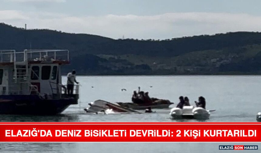Elazığ'da Deniz Bisikleti Devrildi: 2 Kişi Kurtarıldı
