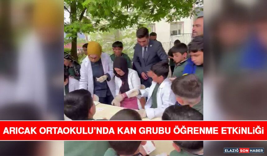 Arıcak Ortaokulu’nda Kan Grubu Öğrenme Etkinliği