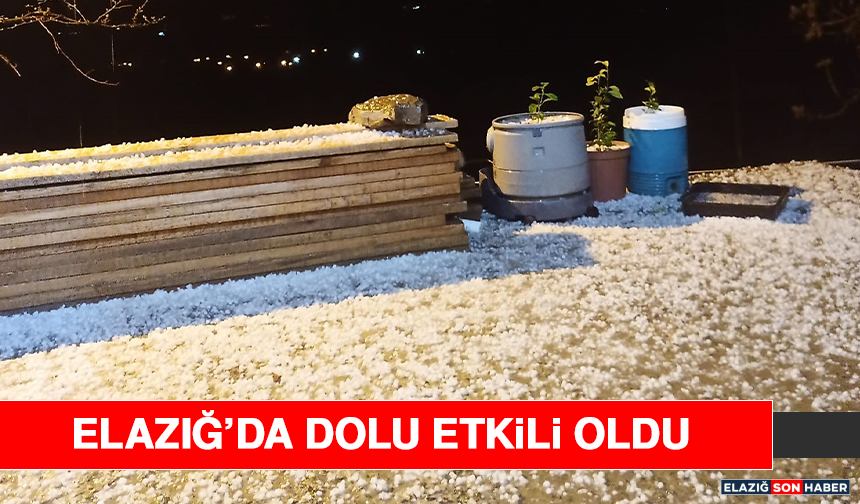 Elazığ’da Dolu Etkili Oldu