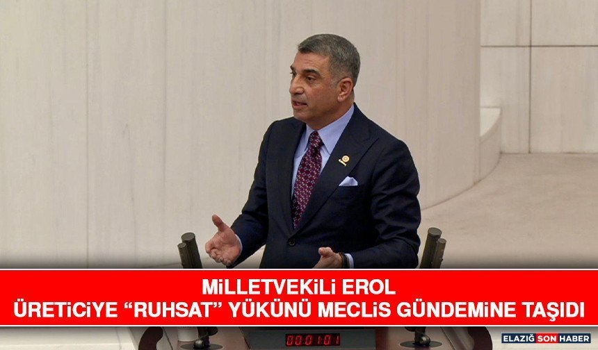 Milletvekili Erol Üreticiye “Ruhsat” Yükünü Meclis Gündemine Taşıdı
